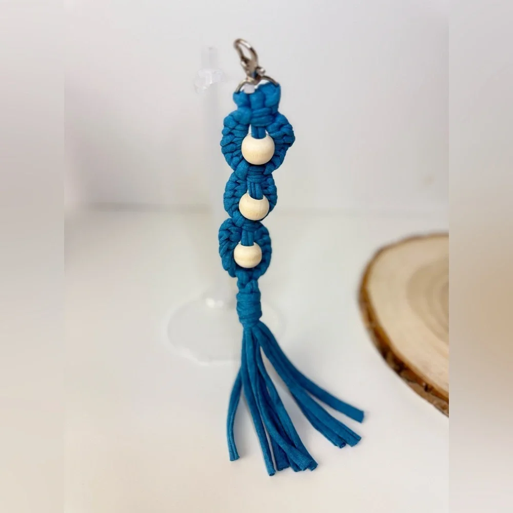 Boho Handcrafted Floral beaded huge keychain